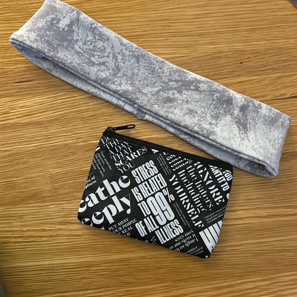 lululemon athletica Accessories - Lululemon Headband and Zip Top Bag Pouch